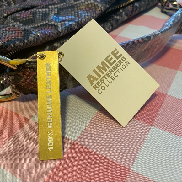 Aimee Kestenberg Colorful Python / snakeskin hobo bag NWT - Picture 3 of 7